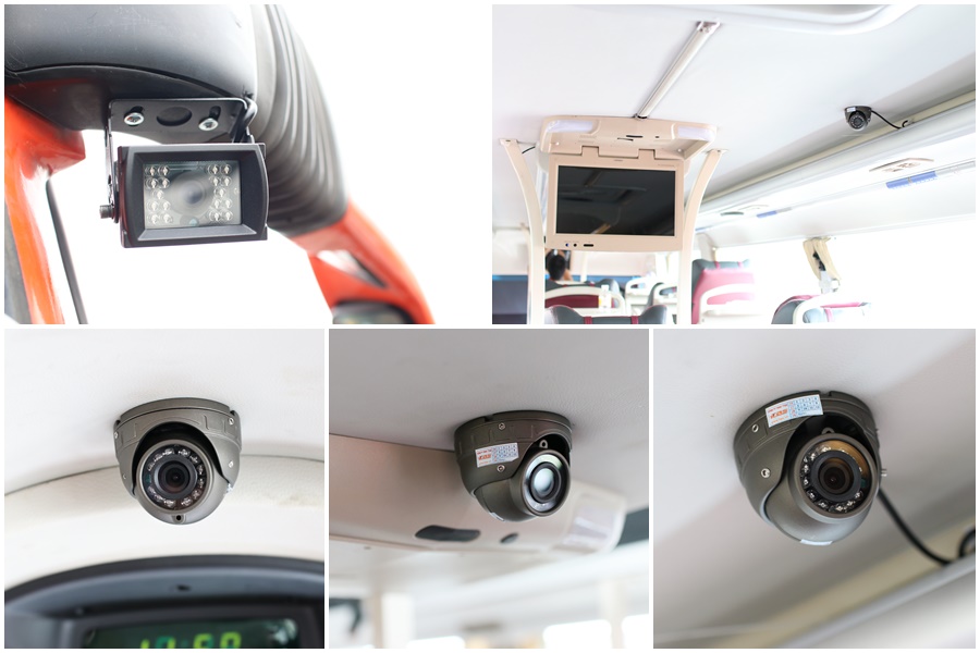Camera giám sát được TTAS lắp đặt thực tế trên xe khách Tuấn Nga năm 2017