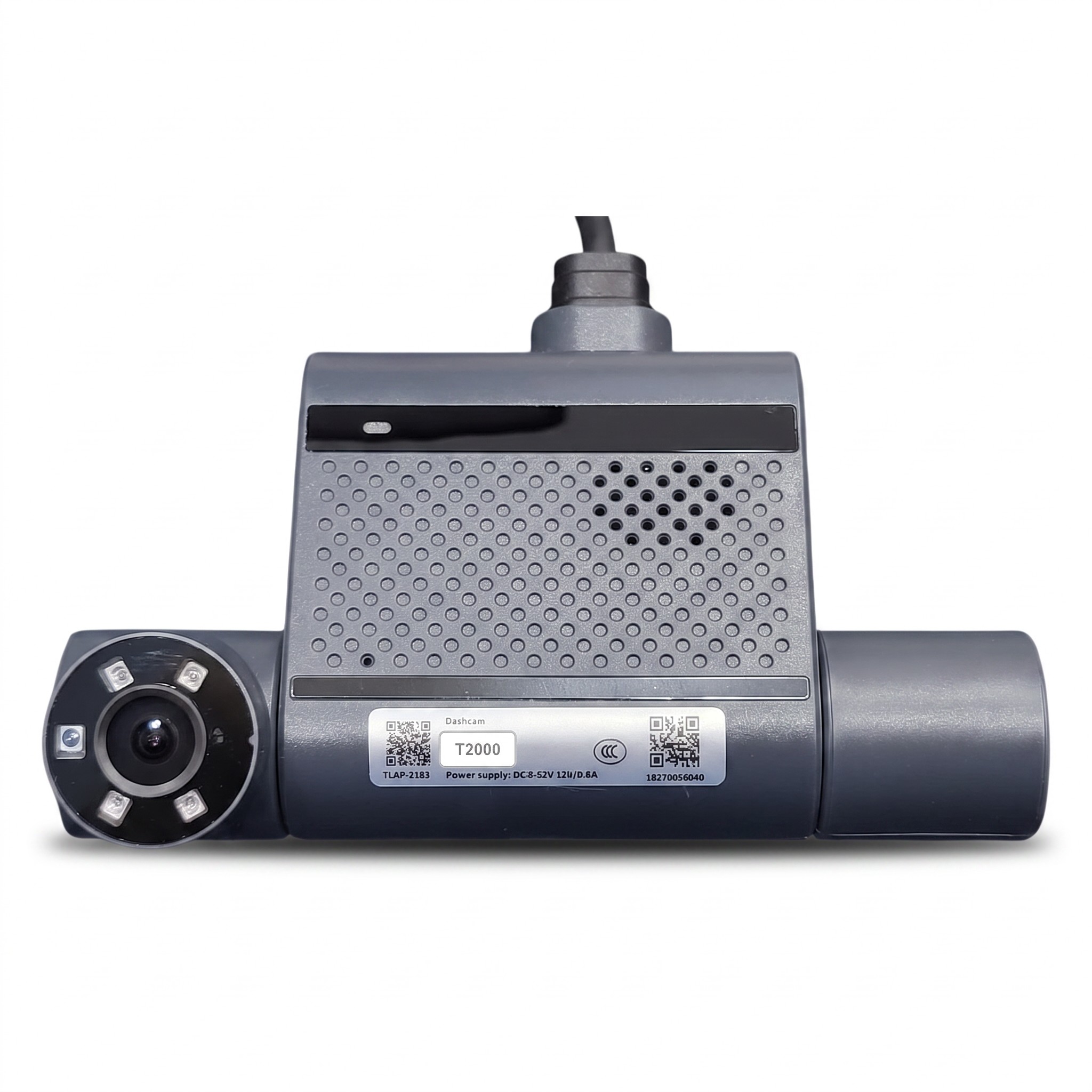 T2000 -&nbsp; 2 mắt trước trong. Chức năng WDR chống chói, hình ảnh rõ nét cả trong và ngoài xe
