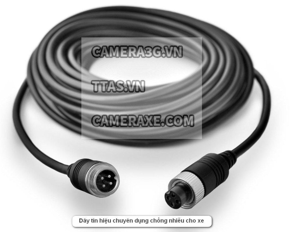 Dây tín hiệu chống nhiễu cho camera hành trình ô tô với hai đầu jack tròn 4 chân