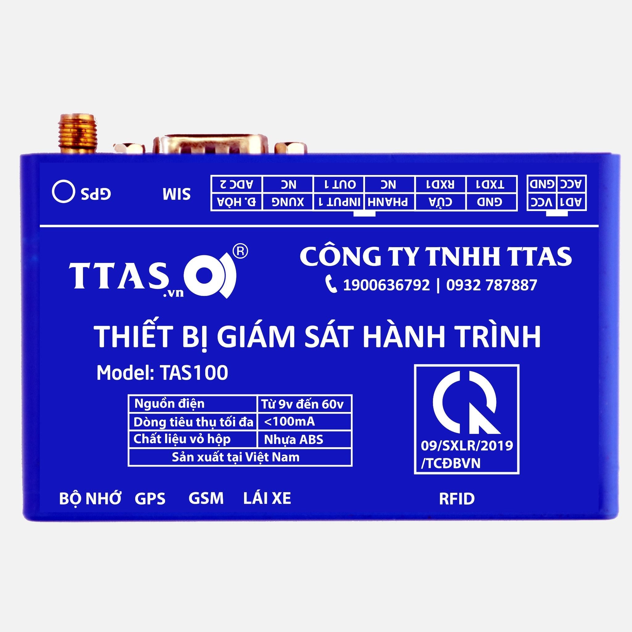 TAS100 THIẾT BỊ GIÁM SÁT HÀNH TRÌNH HỢP CHUẨN