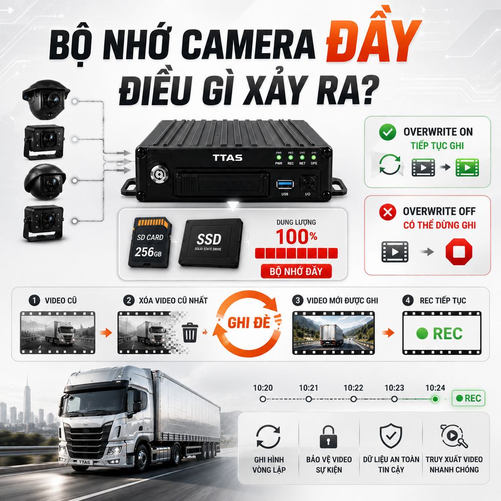 Điều Gì Xảy Ra Khi Thẻ Nhớ Hoặc Ổ Cứng Camera Đầy?