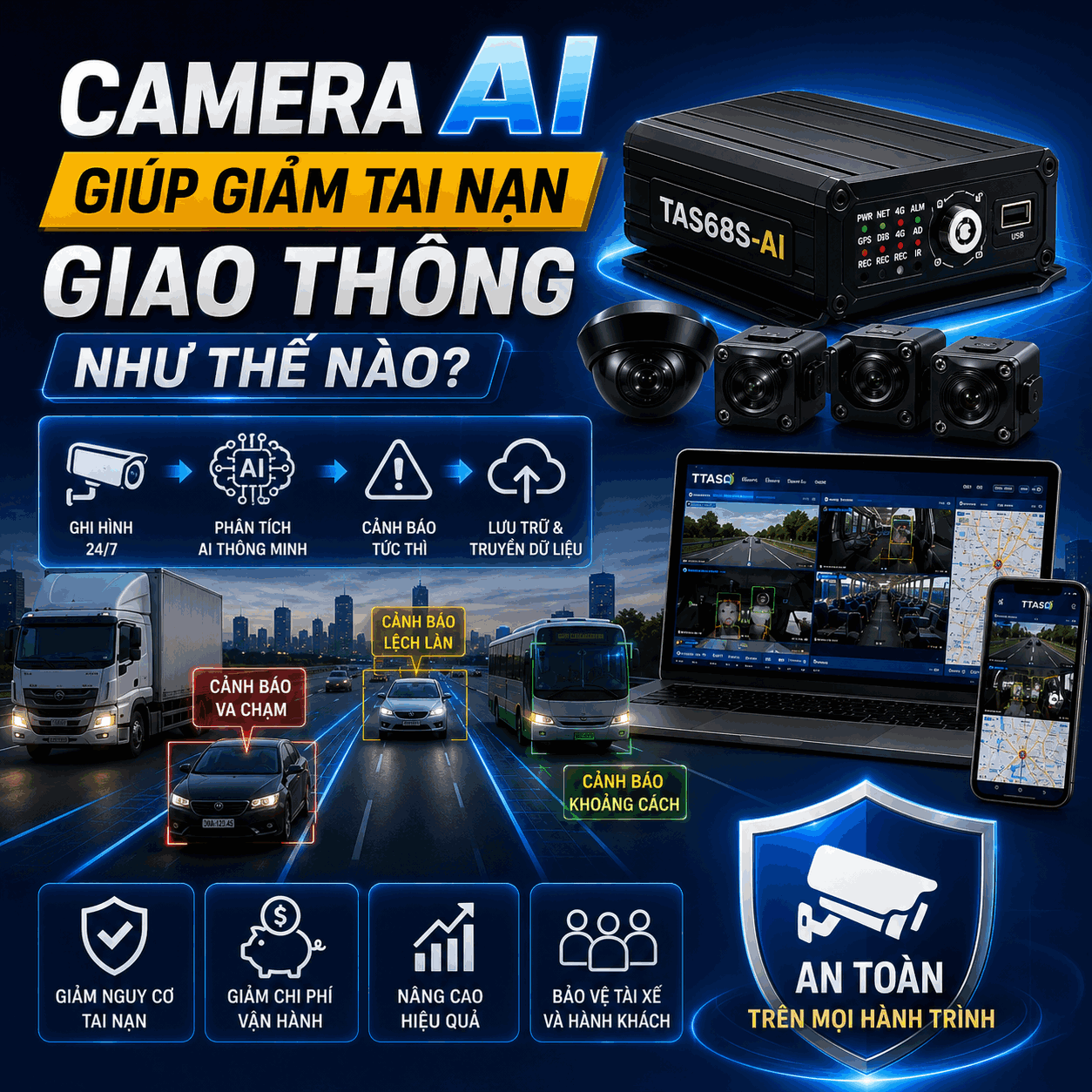 Ứng dụng camera AI trong giám sát phương tiện giao thông hiện đại