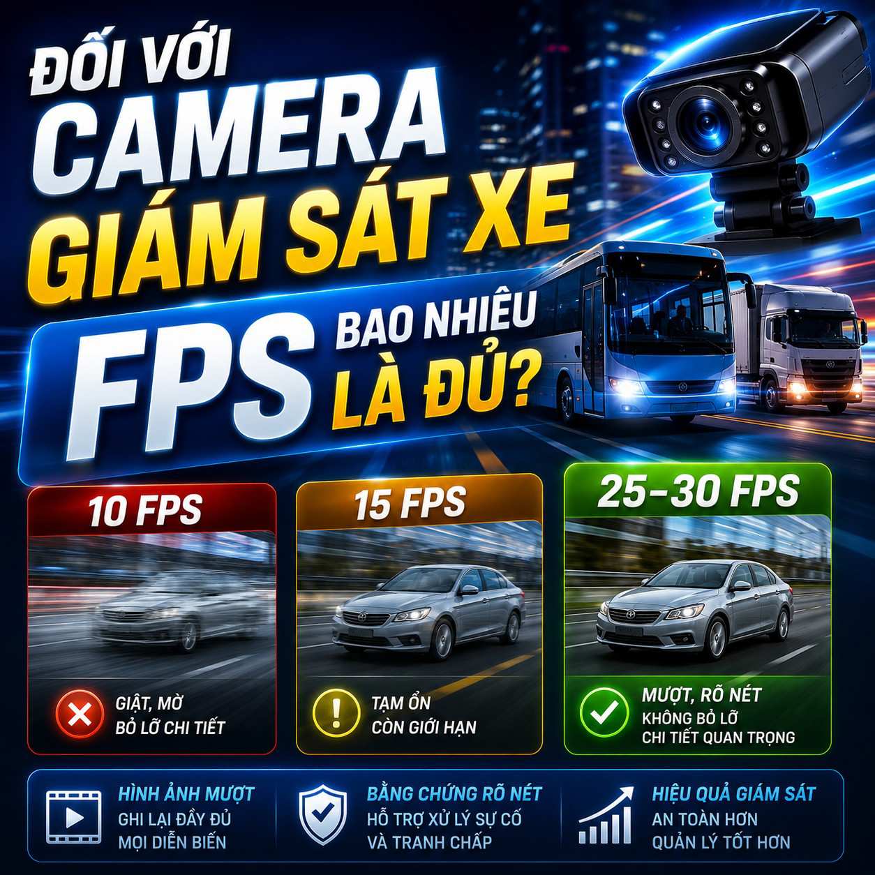 FPS là gì? Đối với camera giám sát xe, FPS bao nhiêu là đủ?