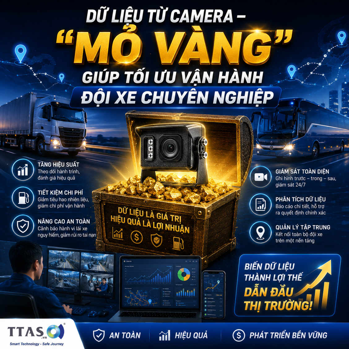 Dữ Liệu Từ Camera – “Mỏ Vàng” Giúp Tối Ưu Vận Hành Đội Xe Chuyên Nghiệp