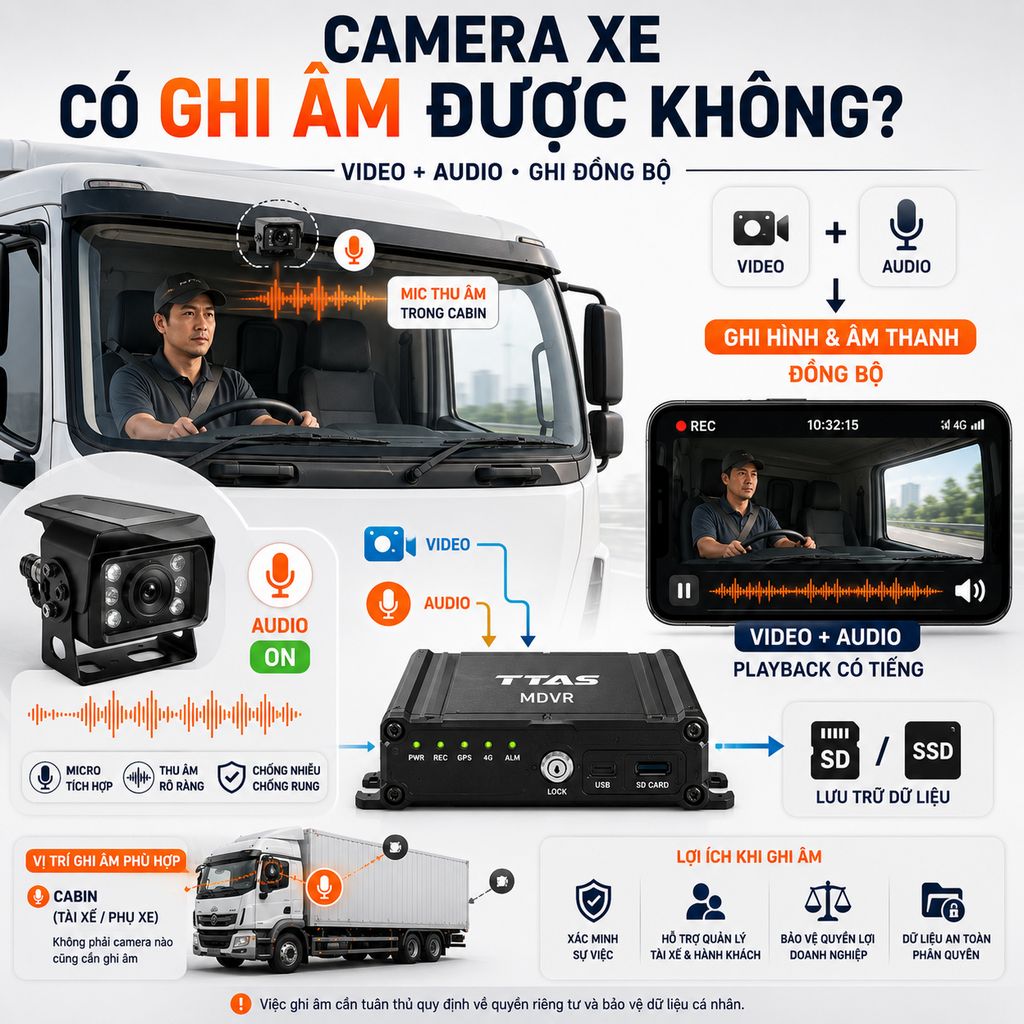 Camera Xe Có Ghi Âm Được Không? Camera Ô Tô Có Thu Tiếng Không?