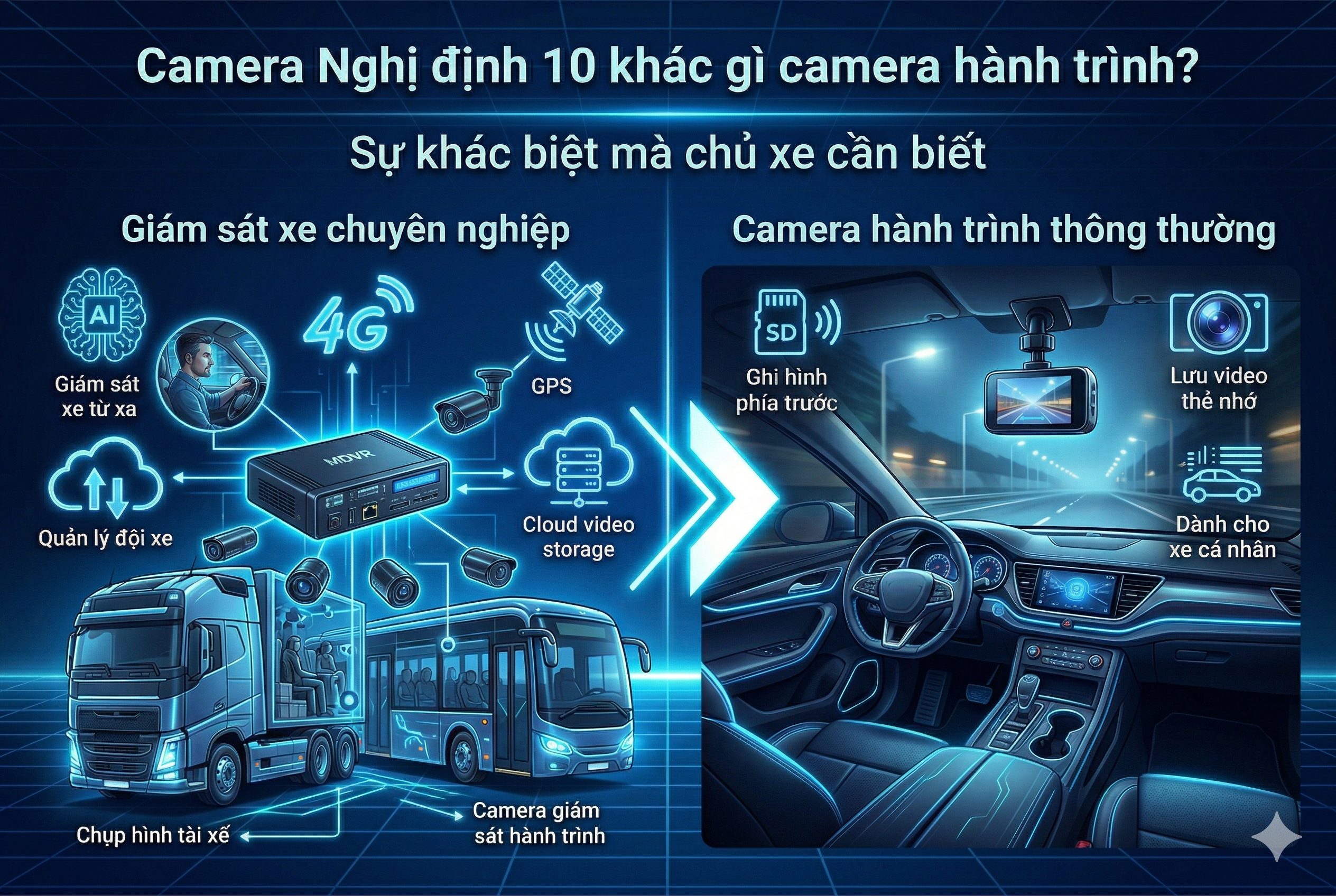 So sánh camera TAS68S và camera nghị định 10Giải Pháp Camera Giám Sát Xe Theo Nghị Định 10 Cho Xe Khách, Xe Tải An Toàn Toàn Diện
