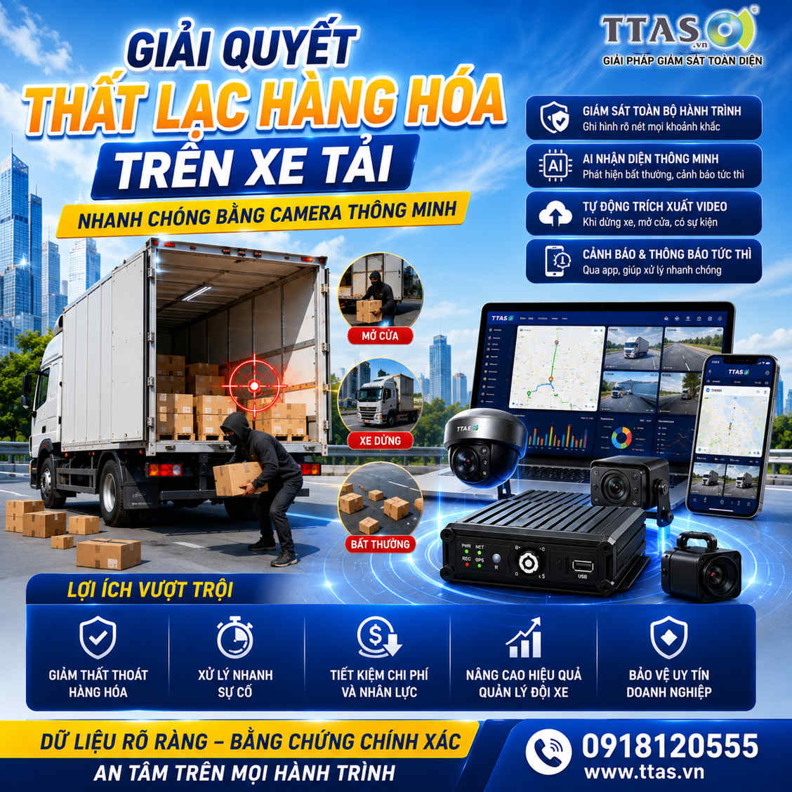 Giải quyết tranh chấp thất lạc hàng hóa trên xe tải bằng dữ liệu video thông minh