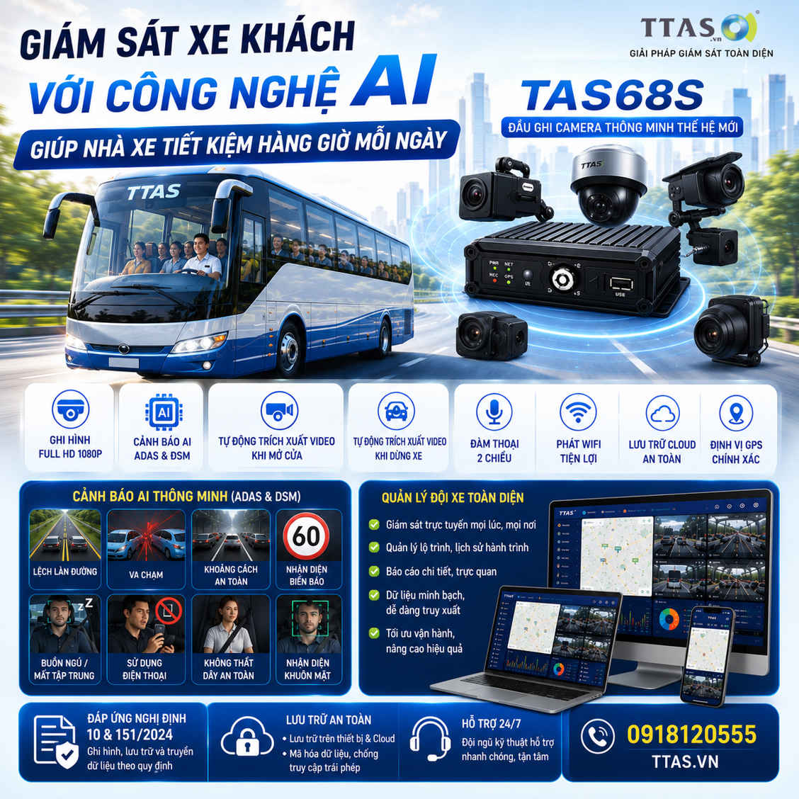 Giám sát xe khách với công nghệ AI giúp nhà xe tiết kiệm hàng giờ mỗi ngày