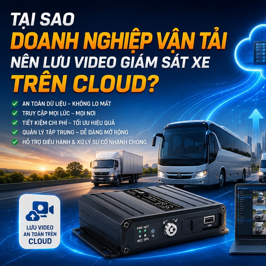 Tại sao doanh nghiệp vận tải nên lưu video giám sát xe trên Cloud?