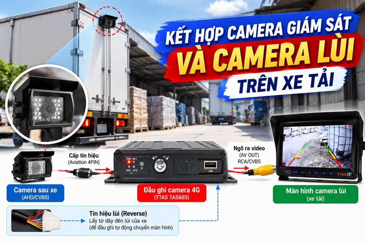 Có Nên Dùng Chung Camera Giám Sát Và Camera Lùi Trên Xe Tải?