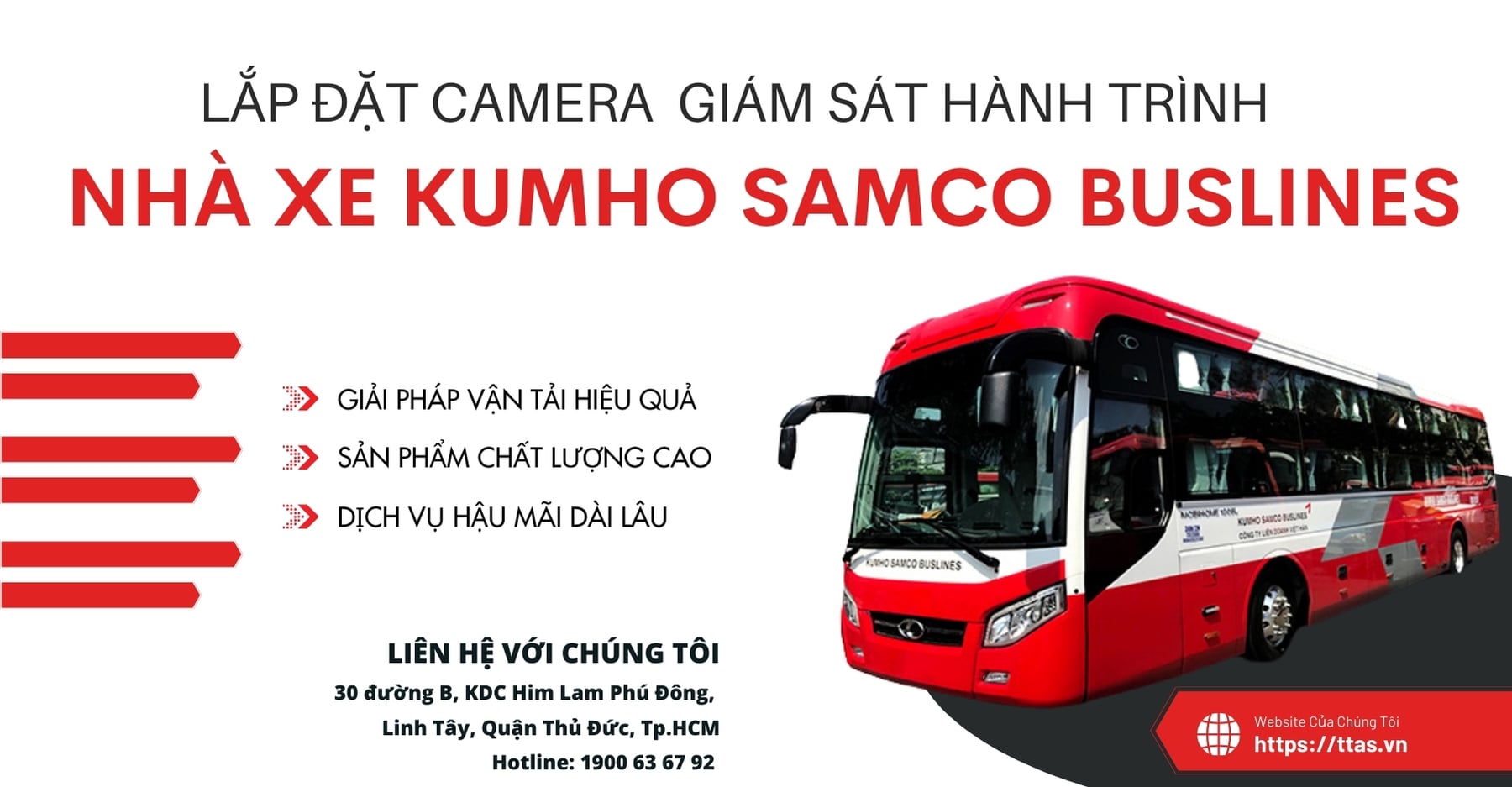 Lắp đặt hệ thống camera giám sát hành trình cho Nhà Xe Kumho Samco Buslines