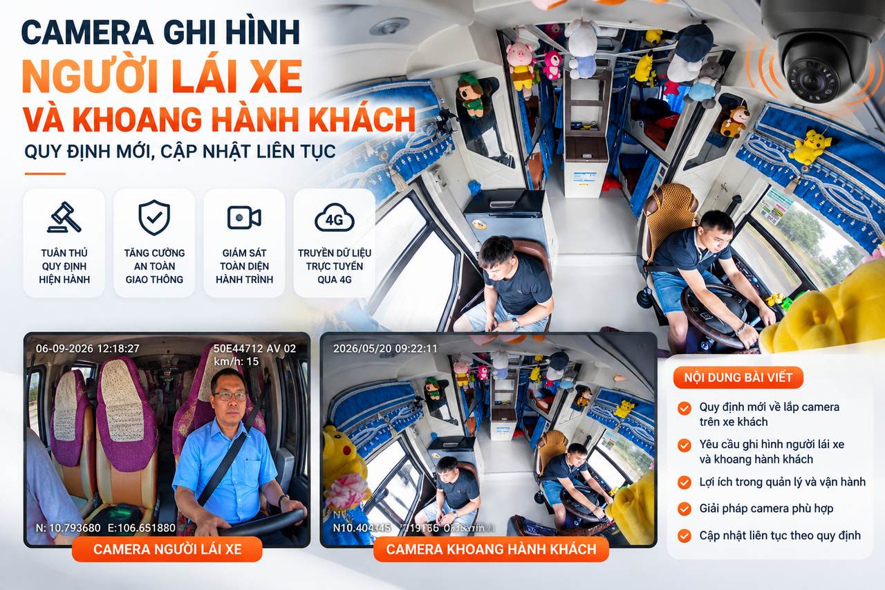 Camera ghi hình người lái xe và khoang hành khách: Quy định mới, cập nhật liên tục.