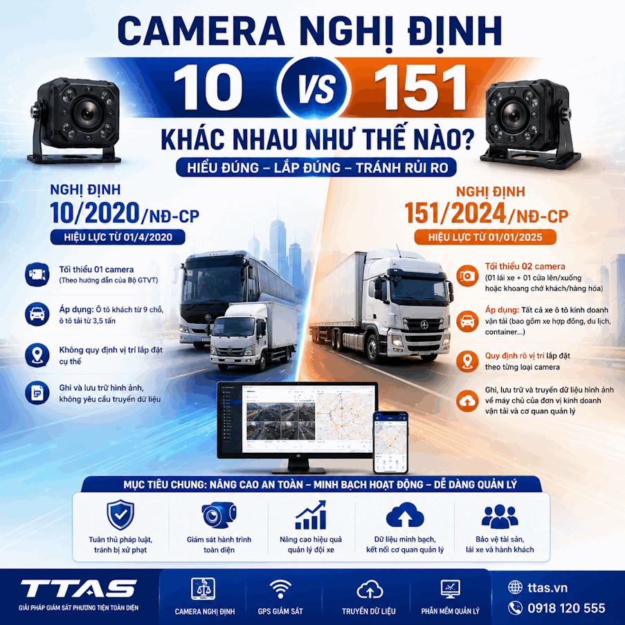 Camera nghị định 10 và Nghị định 151 khác nhau như thế nào