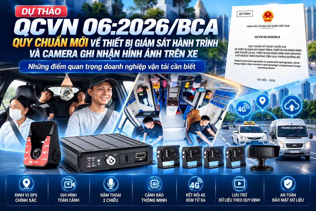 Dự Thảo QCVN 06:2026/BCA: Quy chuẩn mới về GPS và camera giám sát xe