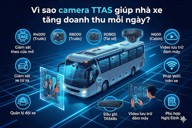 Nhà xe tăng doanh thu mỗi ngày nhờ đầu tư lắp camera giám sát xe thông minh